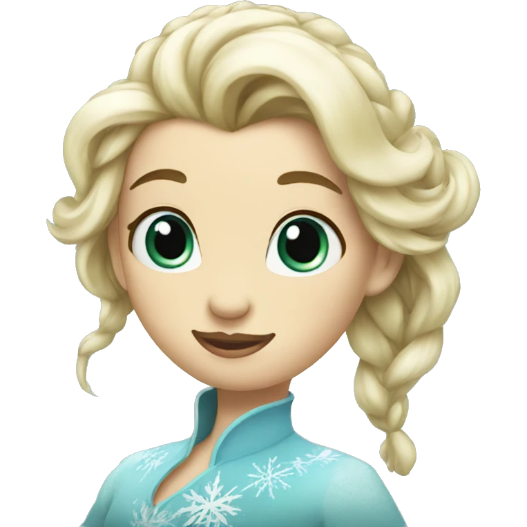 duck with hair like elsa from frozen emoji