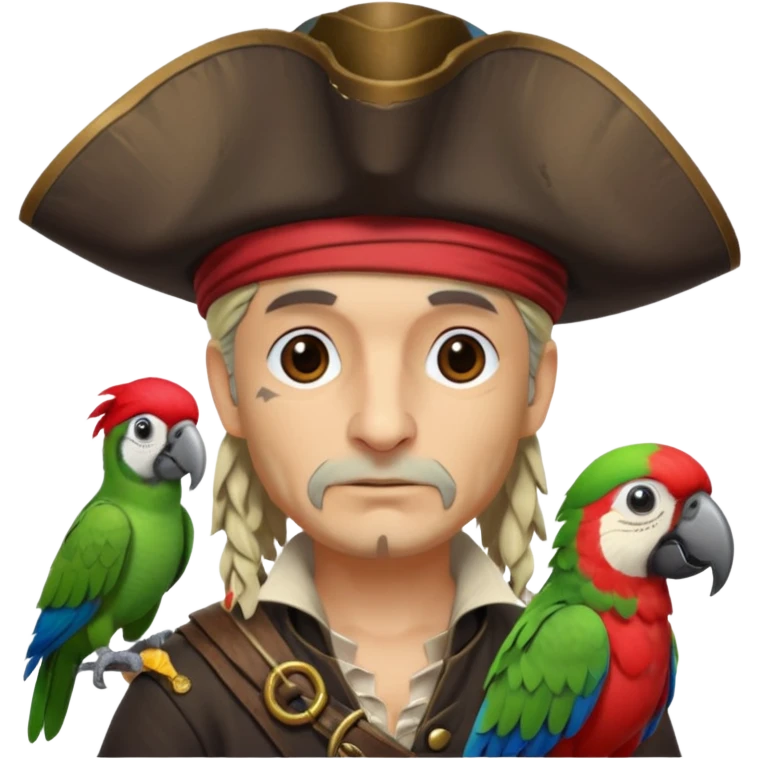 pirate and parrot emoji