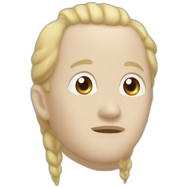 中分髮型 emoji