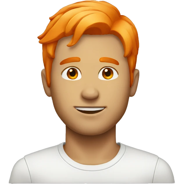 Man orange hair emoji