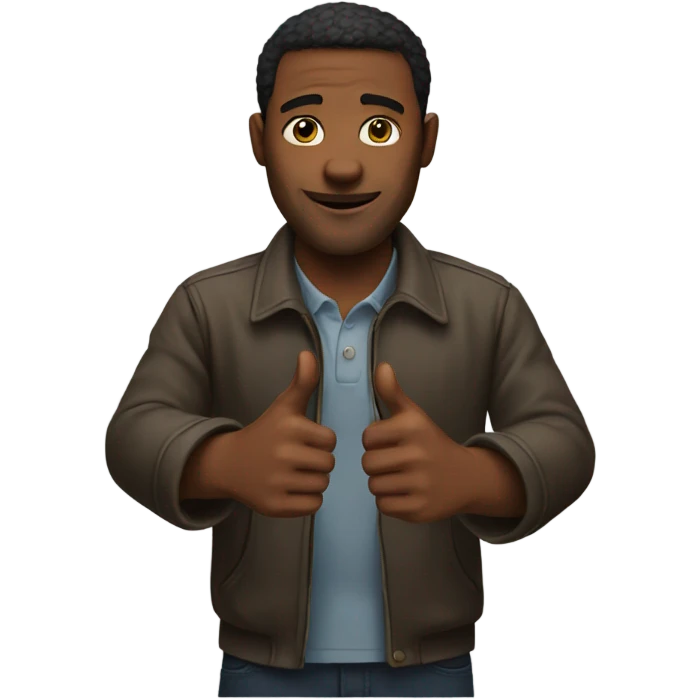 Man with big hands emoji