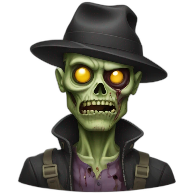 Zombie man with hat emoji
