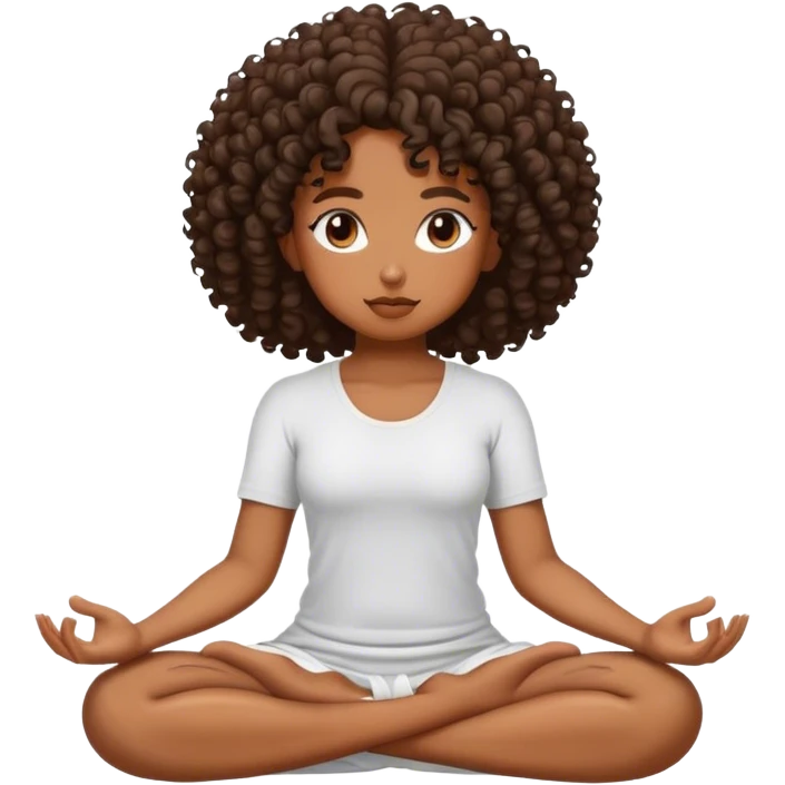 Meditation black girl curly sexy  emoji