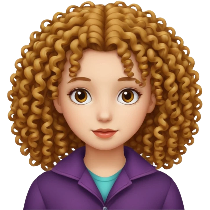 girl with curly hair emoji