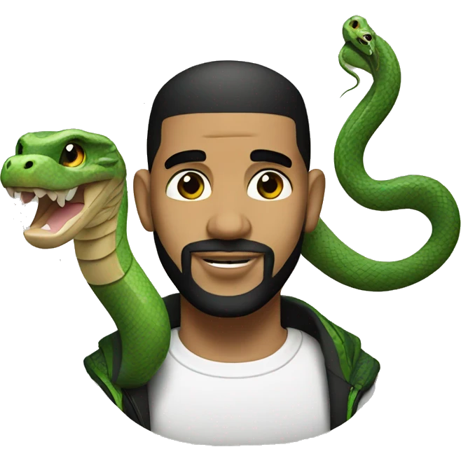 Drake with a snake emoji