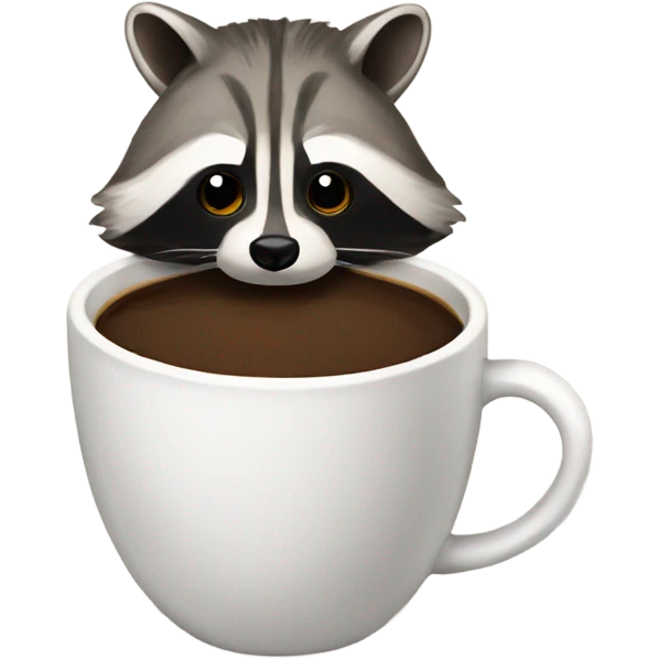 raccoon coffee emoji