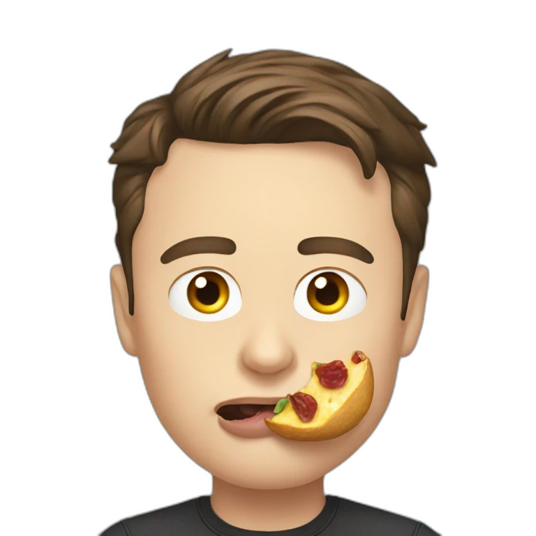 elon musk eating emoji