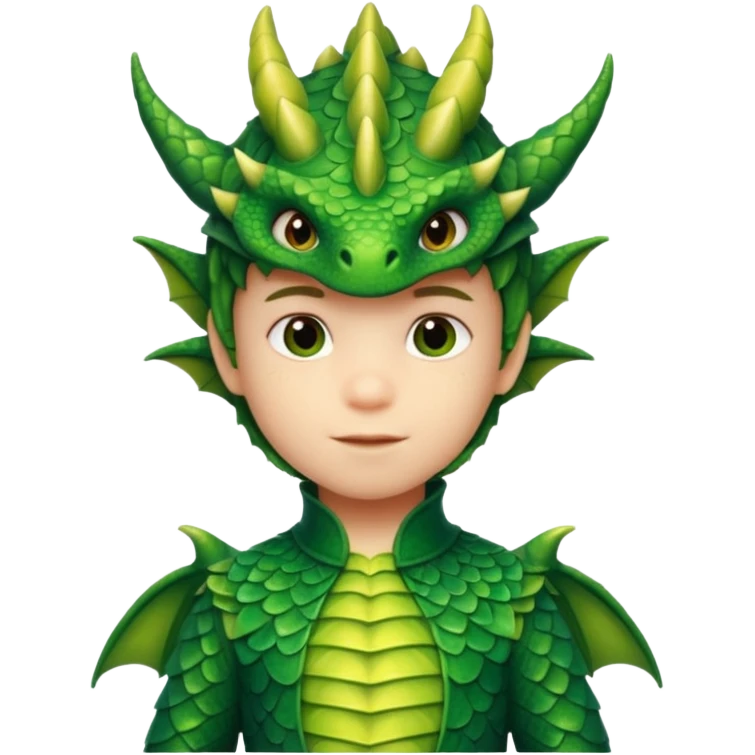 child getup like a dragon, full body. emoji