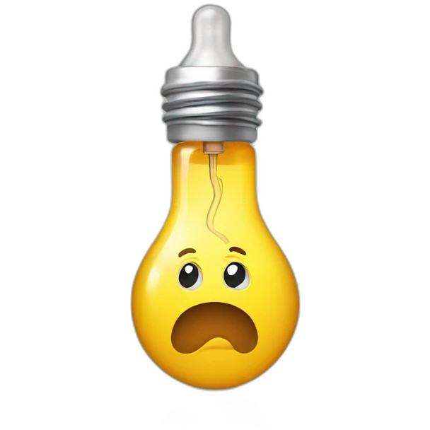 Une ampoule sur nounours emoji