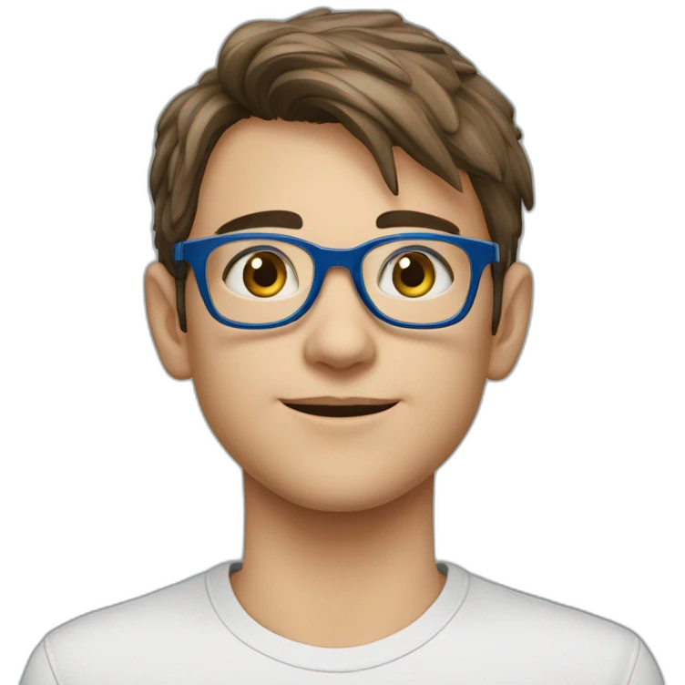 Ado 13 ans 1mètre63 83 kilos lunettes châtain yeux bleus emoji