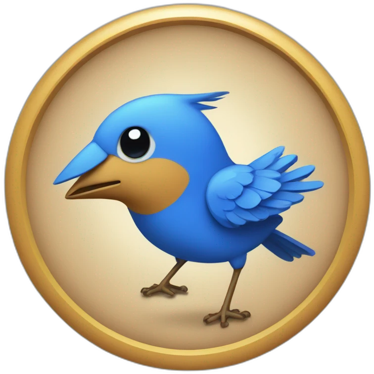 blue birds spinning around person emoji