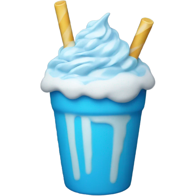 Blue milkshake emoji