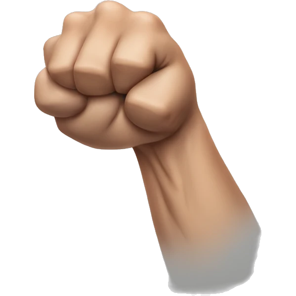 Muscle arm emoji with a smiley face on it emoji
