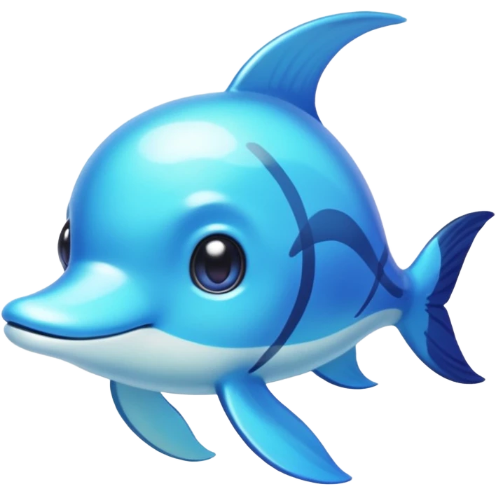 Cute shiny colorful aquatic tropical animal hybrid Fakemon full body emoji