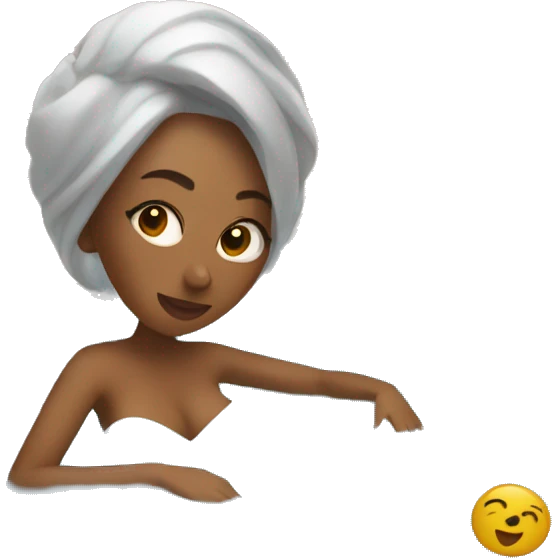 Lady in a hot tub emoji