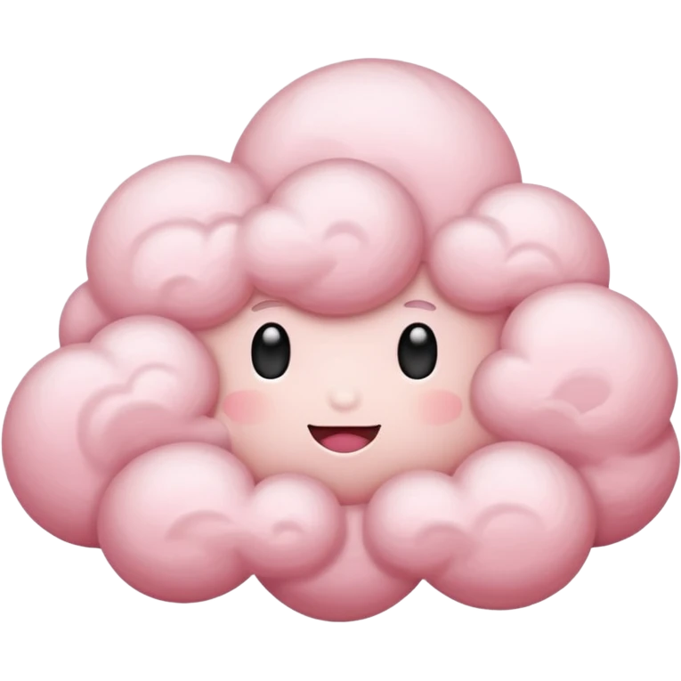 A soft pink cloud  emoji