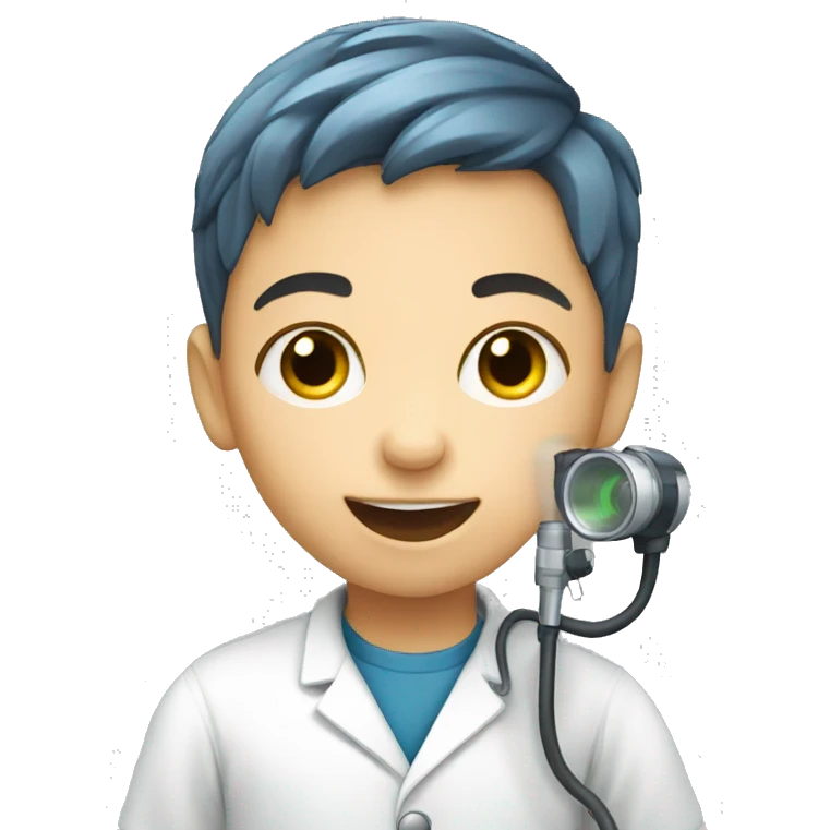 child with phonendoscope emoji