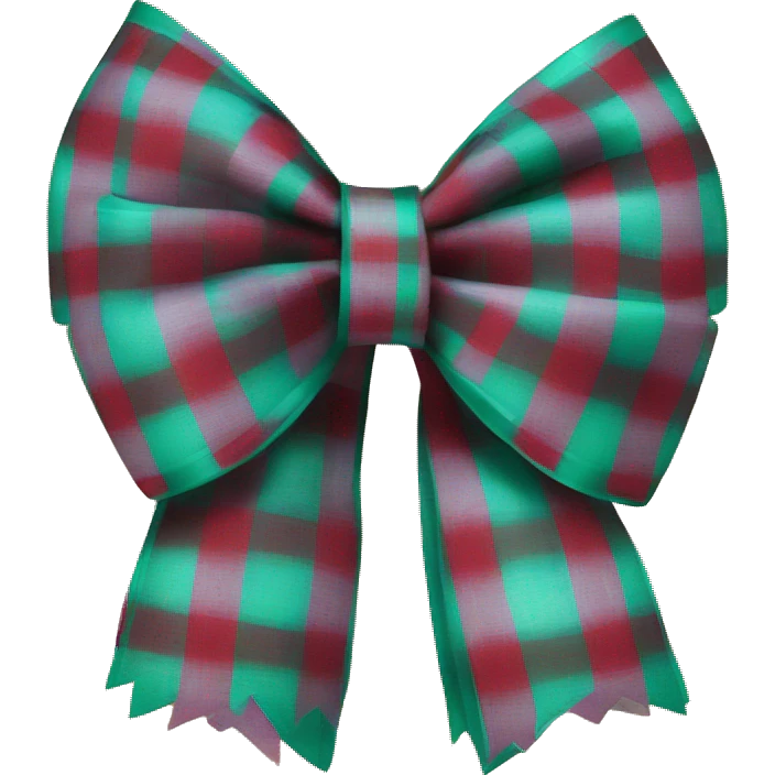 Plaid Christmas bow  emoji