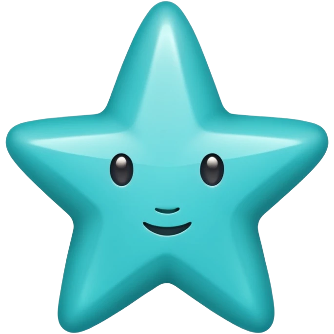 turquoise star, simple, clean emoji