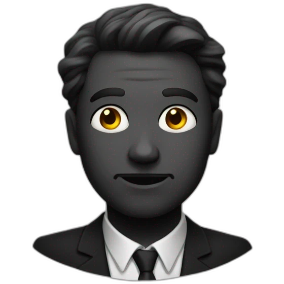 Noir en laisse emoji