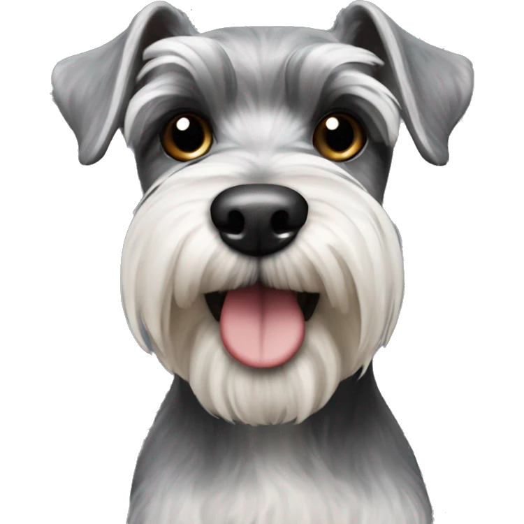 Salt and pepper schnauzer  emoji