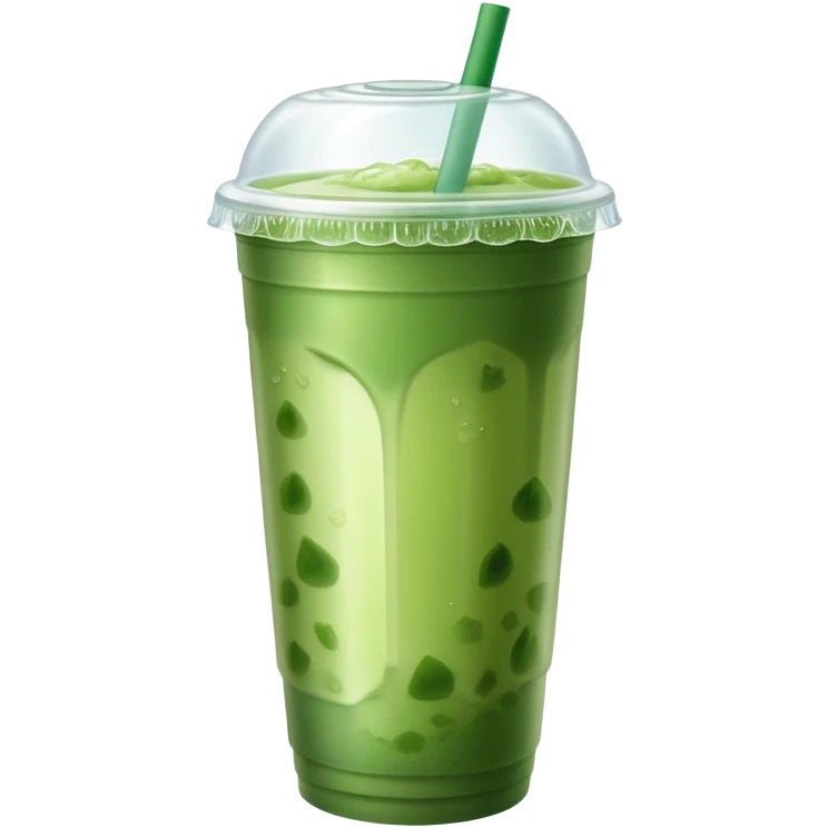 iced matcha plastic cup with lid emoji