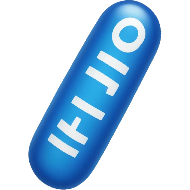 Blue Pill with 30 on it emoji