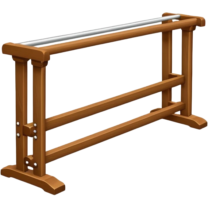 Ballet Barre, flat design emoji, with rich details, no face on objects, white background emoji