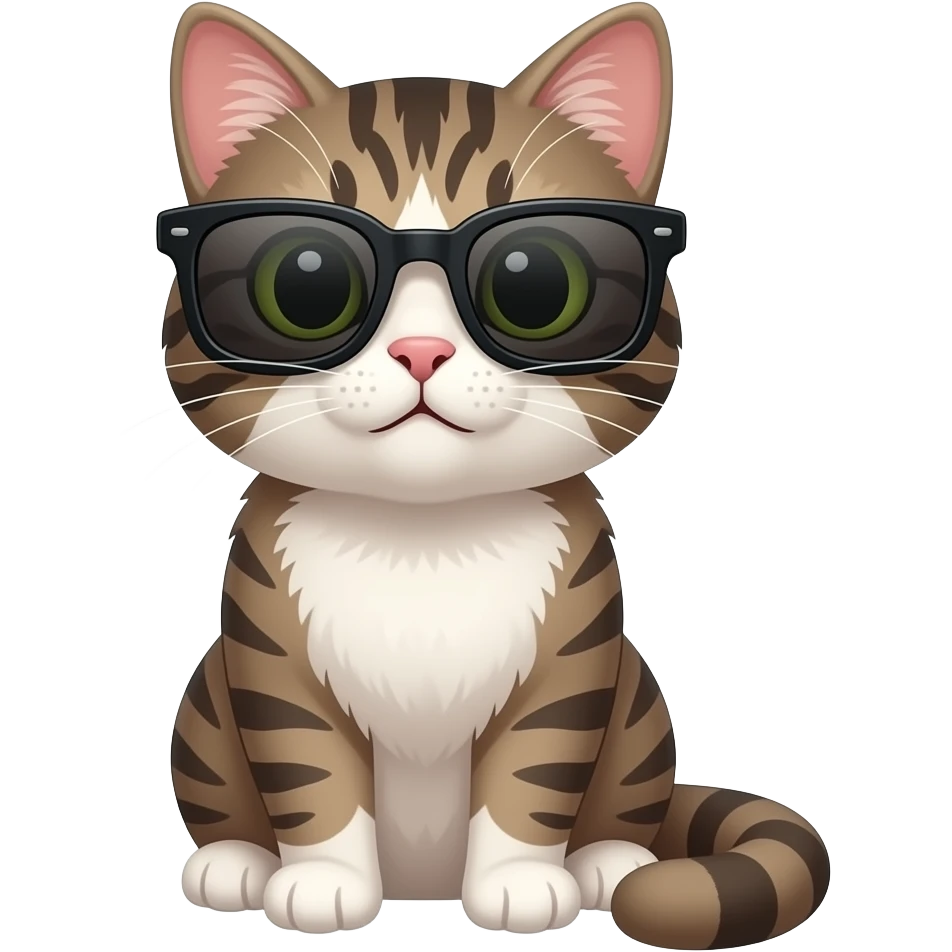 Cat wearing sunglasses emoji