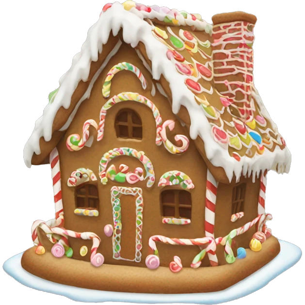 Gingerbread house emoji
