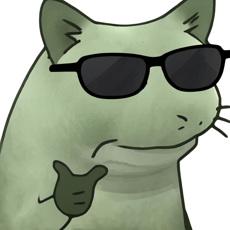 Cat with sunglasses emoji