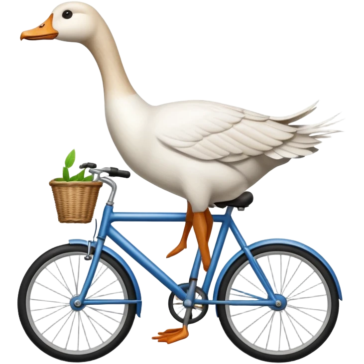 Goose on a bike emoji