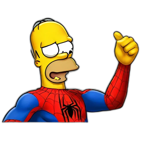 Homer Simpson y Spiderman emoji