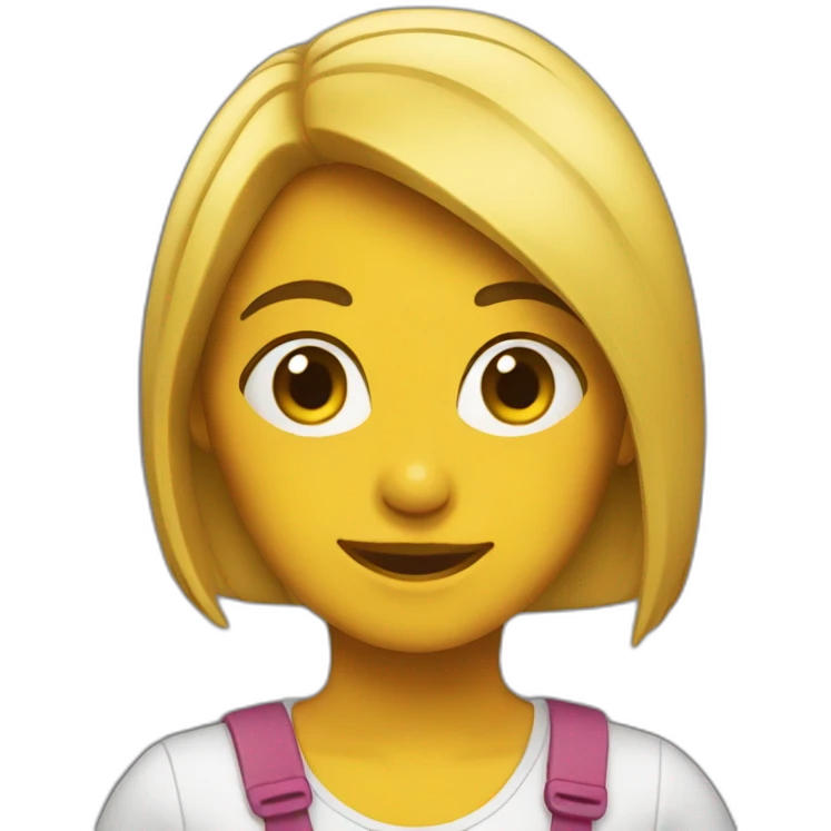 Chica saludando emoji