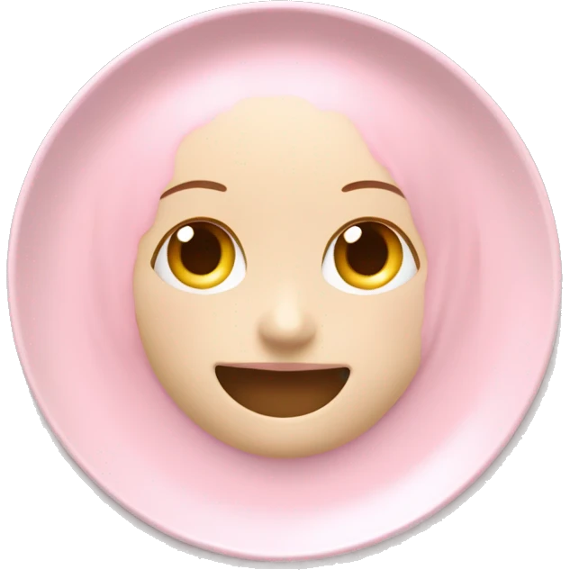 Delicate pink plate emoji