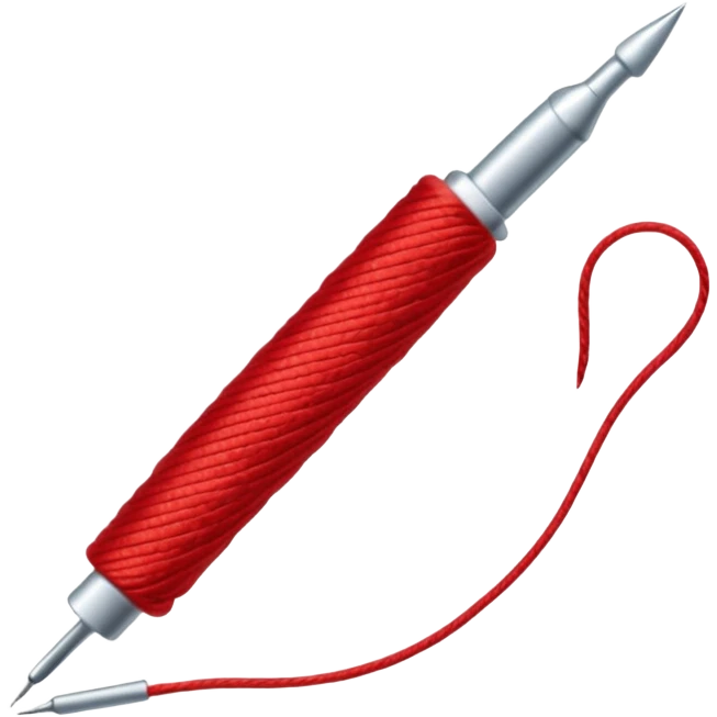 Un aguja y un pedazo de hilo emoji