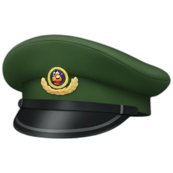 a dark green Military cap emoji