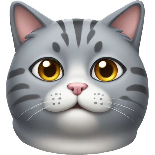 Grey fat cat emoji