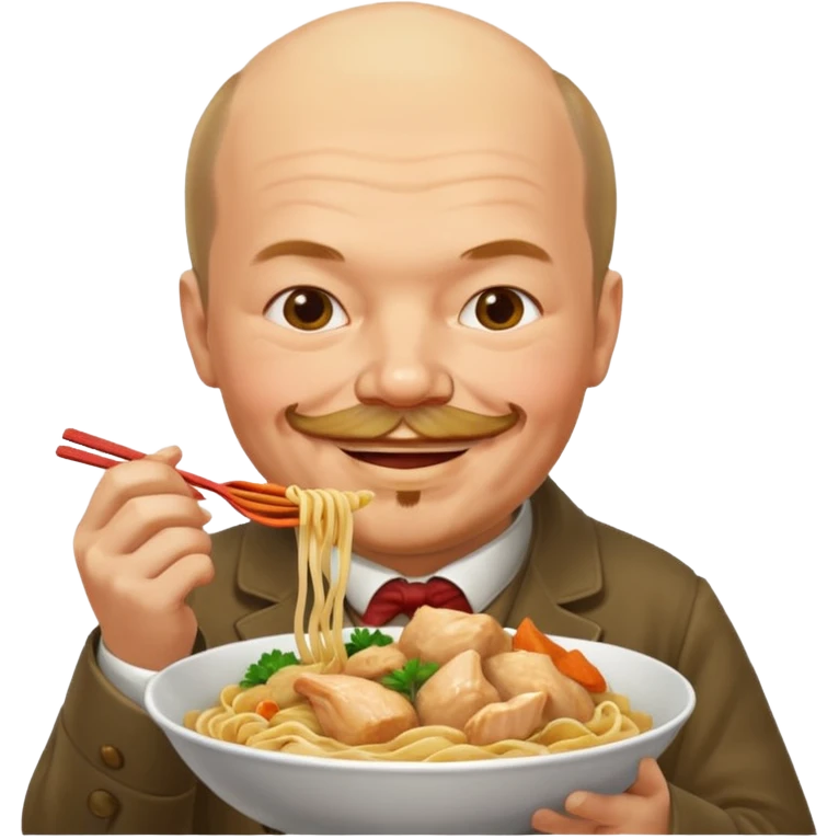 Lenin ăn mì gà emoji