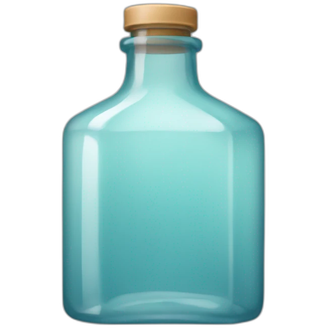 square bottle glass without face emoji