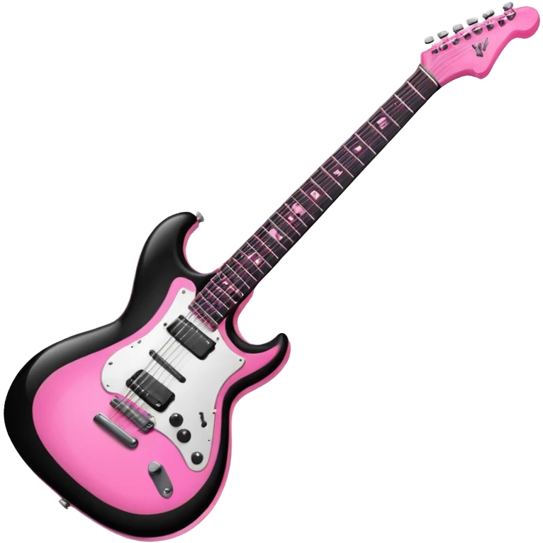 black and pink guitar emoji