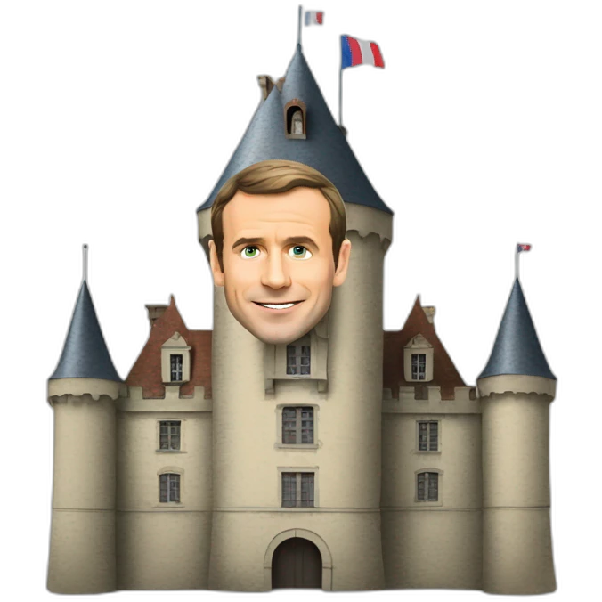 Macron sur château emoji
