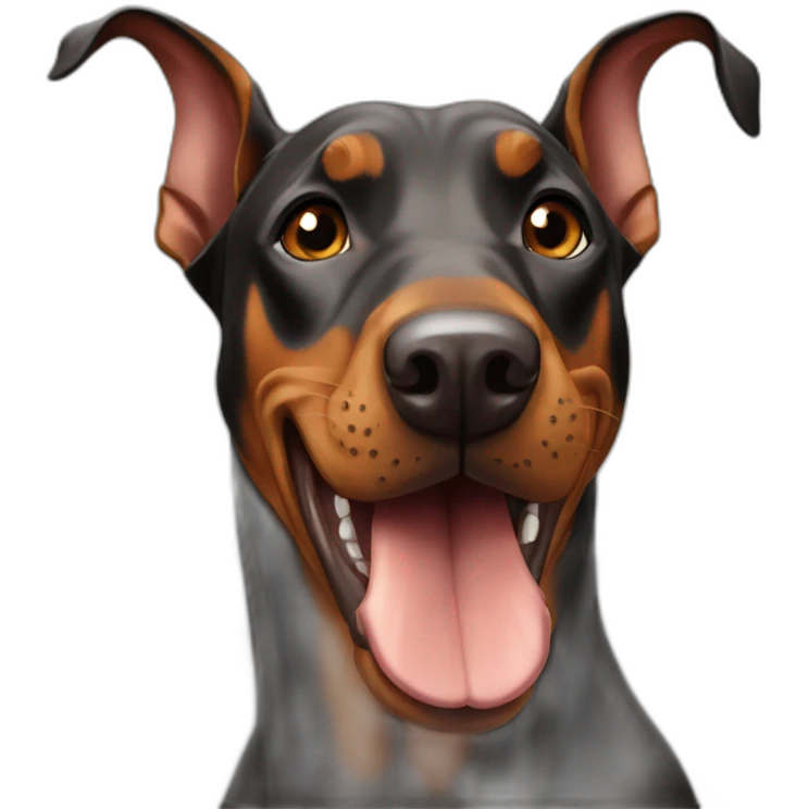 Doberman enfadado emoji