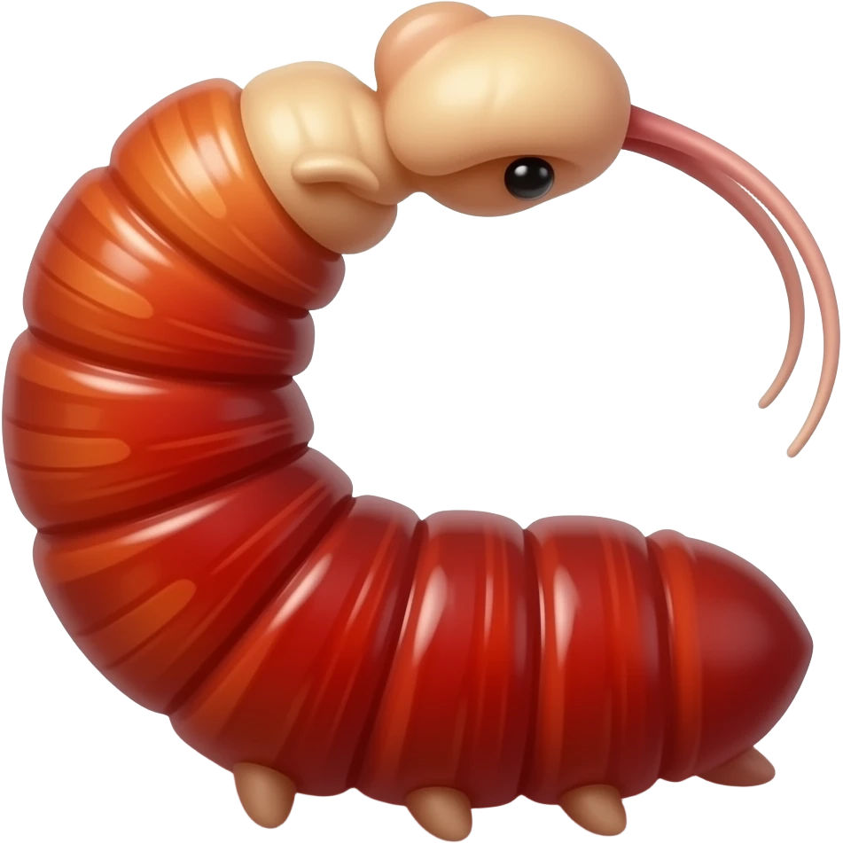 red larva korean cartoon emoji