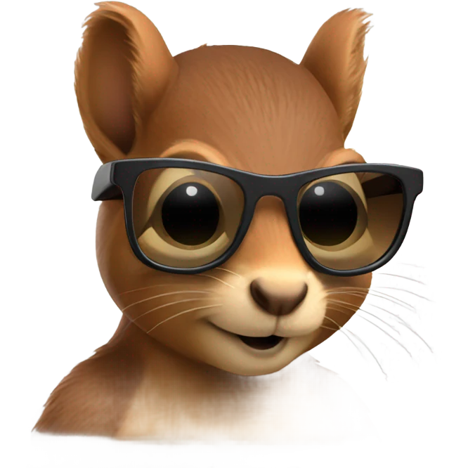 Squirrel with sunglasses  emoji