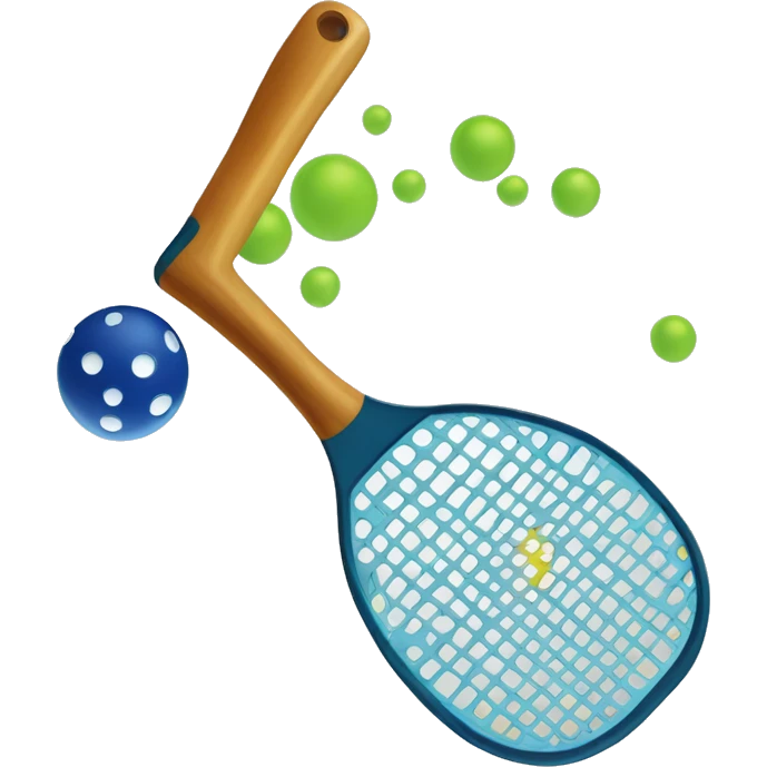 pickleball paddle and ball emoji