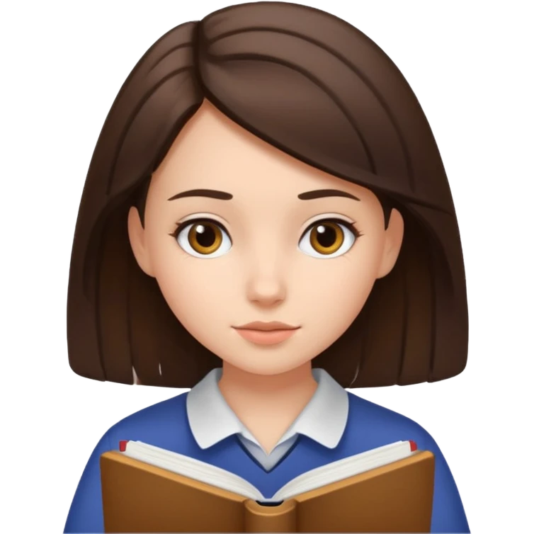 Niña estudiando emoji