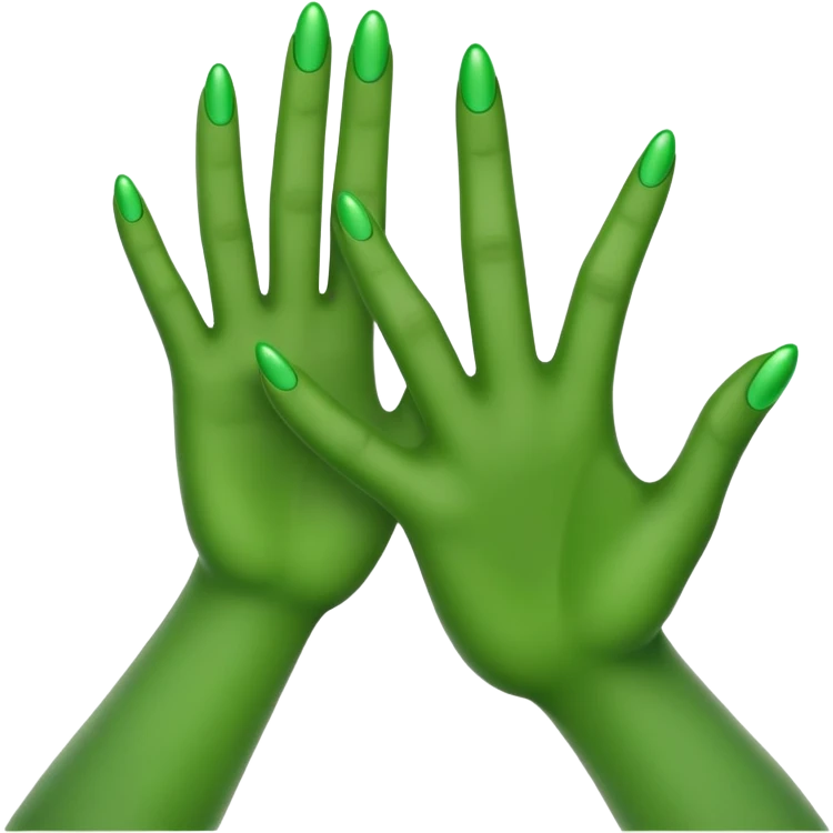 Green fingers green hands emoji