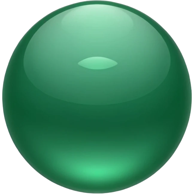 emerald sphere, strong cool green emoji