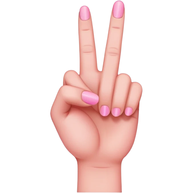 Middle finger pink emoji